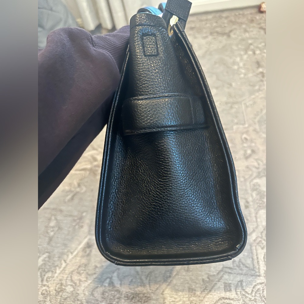 Marc Jacobs Black The Leather Tote Bag, Black Medium Size - Picture 12 of 14